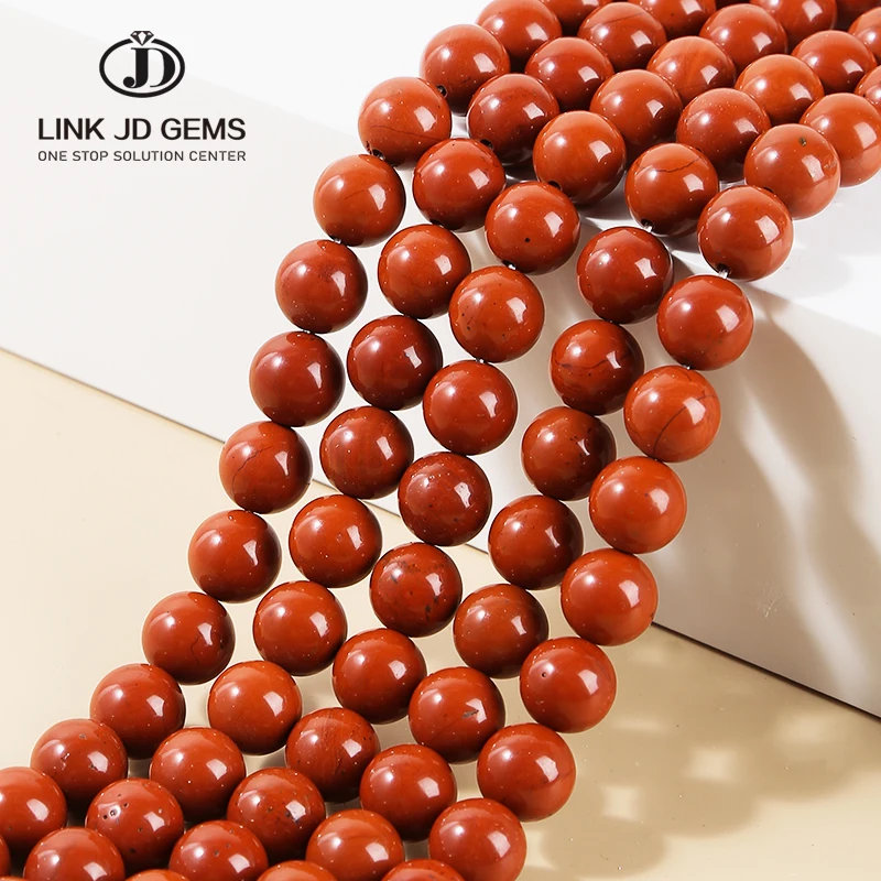 Natural 5A Smooth Round Red Jasper Beads 3 12mm Semi Finished Handmade DIY Bracelet Beads Accessories Gemstone For Jewelry