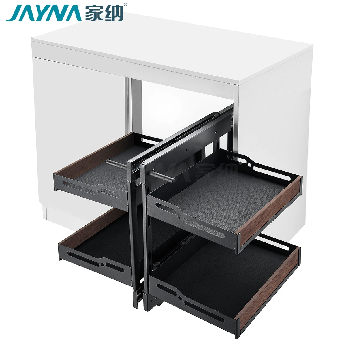 JAYNA Kitchen Accessories Plate-type Full Pull Out Magic Corner Organizer Basket