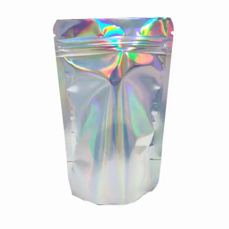 Aluminium Foil Reusable Zip Lock Pouch Plastic Zipper Aluminized Yin-Yang Composite Food Bag