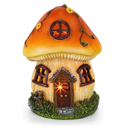 Resin fairy tree house garden statue