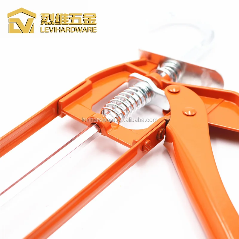 Wholesale Portable Basis Orange Surface Caulking Gun, Sealant Skeleton Silicone Levi Construction Building 1 YEAR Manual Hex Rod