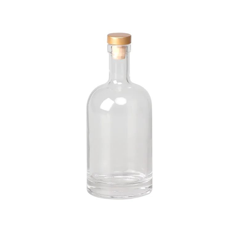 Customized Wholesale vodka glass bottle 750 500 375 250ml with decal surface.