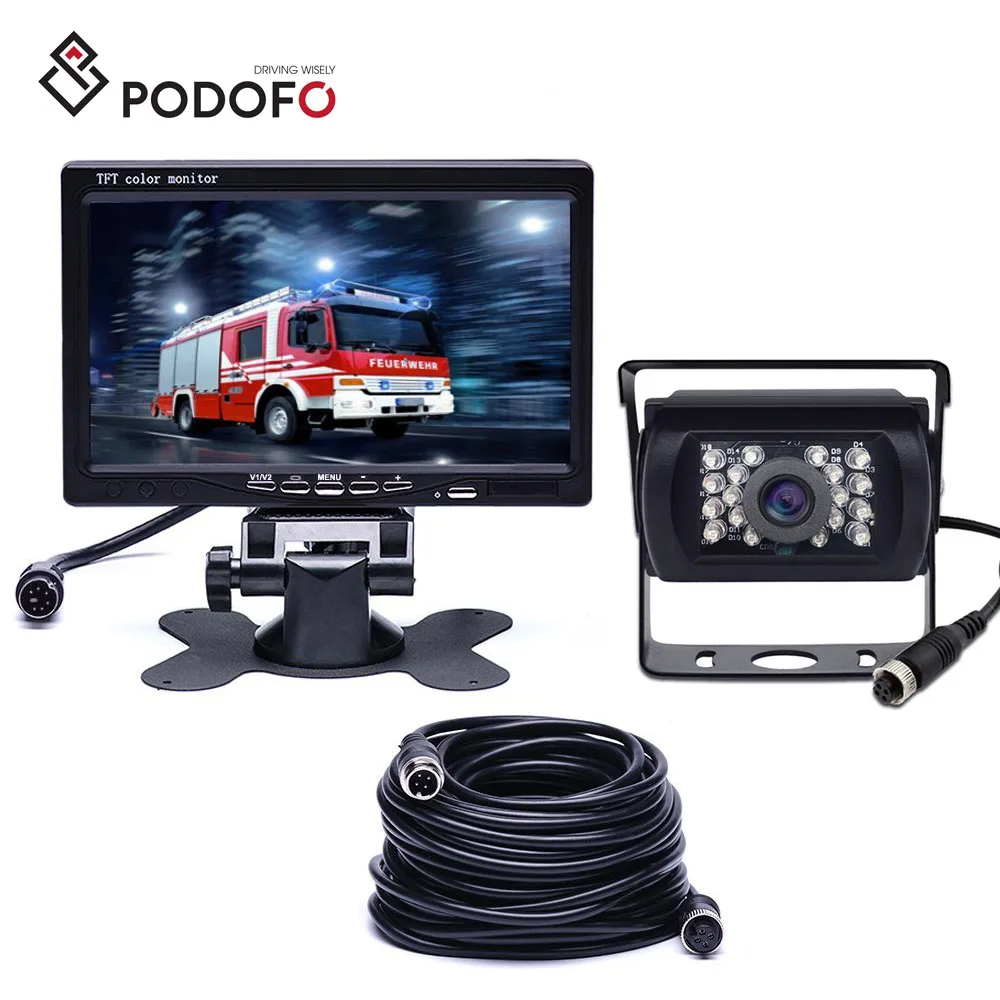 
Podofo Car Reversing Aid 4 Pin Rear View Camera 18 IR Night Vision 7