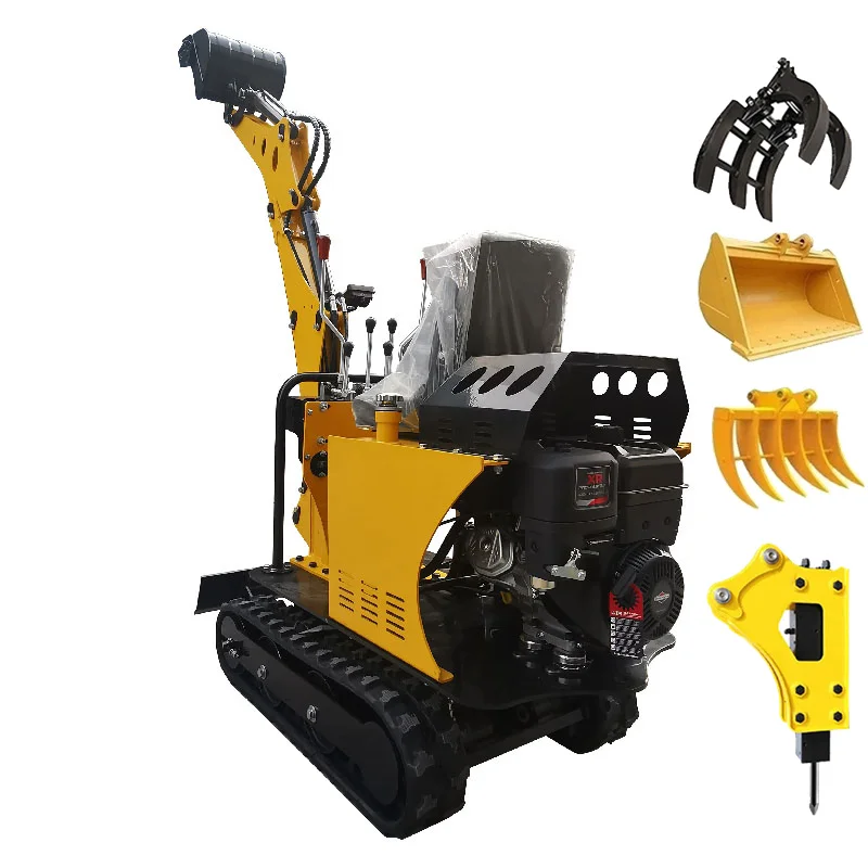 AUM Small Digger Machine 1t Bagger Mini Crawler Excavator Pelle Excavadora Mini Bagger CE Certified