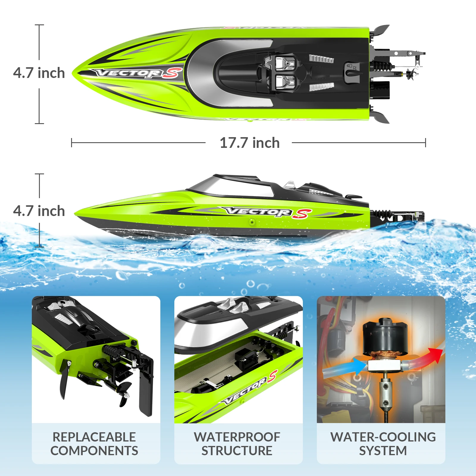 Volantex Brushless RTR wholesale high speed ship Fast RC Racing Boat radio control toys