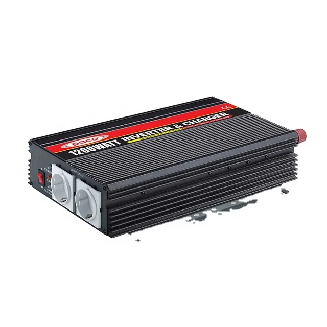 Famous PACO brand 1200W 12V grid tie Car power inverter with AC battery charger CE/ROHS approved