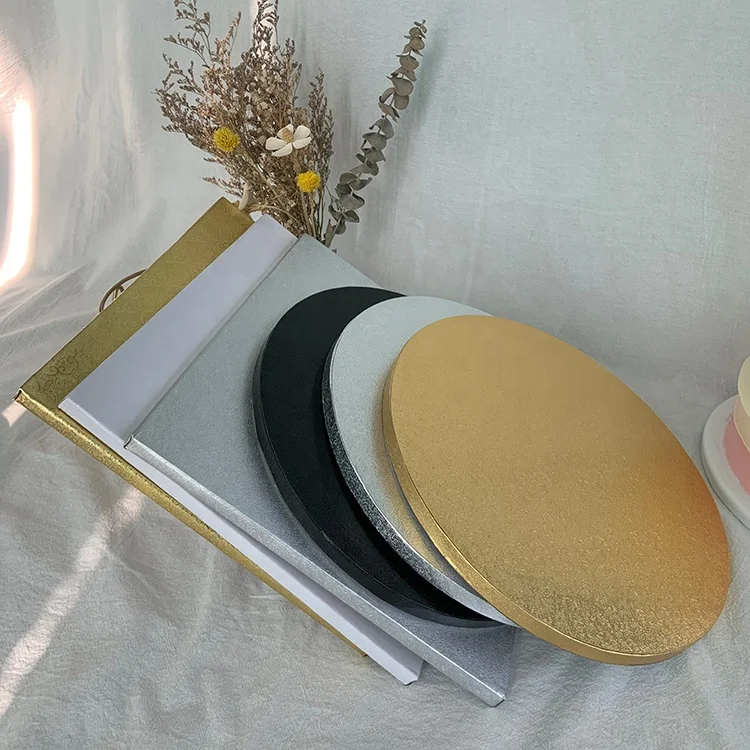 Hot selling corrugated cake board round square cake base custom size cake drum