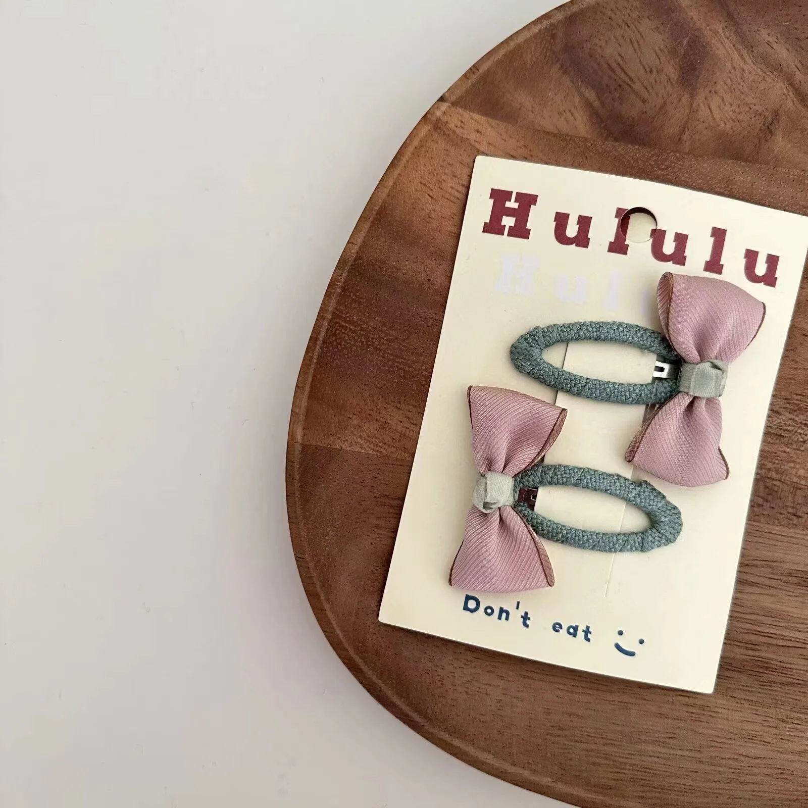 Shuoyang  Fashion Girls Headdress Snap Bow  Clip Sets 2pcs/sets Coffee Color Flower Crochet Side Hair Clip Metal Hair Barrettes