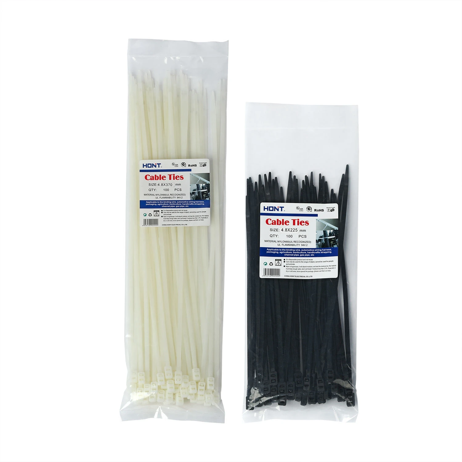 Multifunction Fastening Management Wires Handcuffs Twist Cable Tie White Nylon 66 Double Head Cable Ties Customized Printed Logo