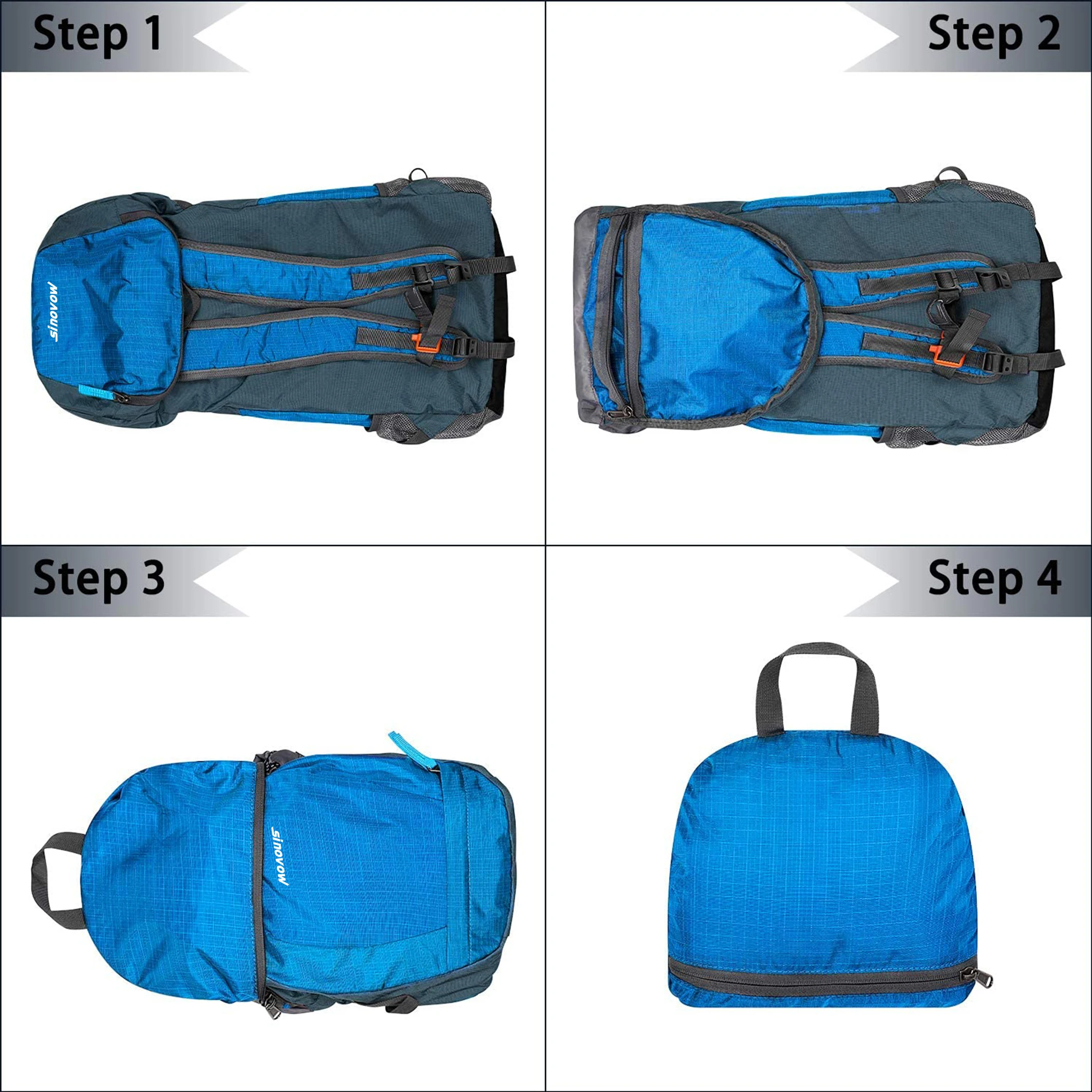 Sinovow Lightweight Packable Hiking Backpack Daypack 40L Travel Camping Backpack Outdoor Sport Backpack