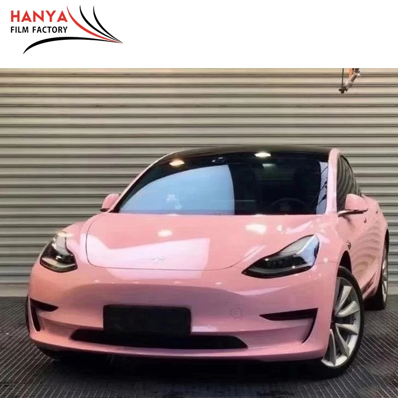 Car surface paint protection film Glossy Rouge Pink /white car vinyl wrap ppf self adhesive vinyl