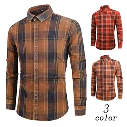 Custom low MOQ green plaid flannel warm long sleeve shirt