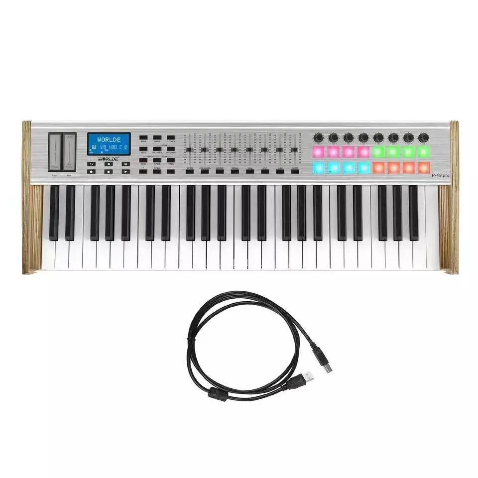 Worlde P-49 P-61 P-88 Pro Midi Keyboard Controller 49 61 88 Keys digital music audio studio piano custom for musical instruments