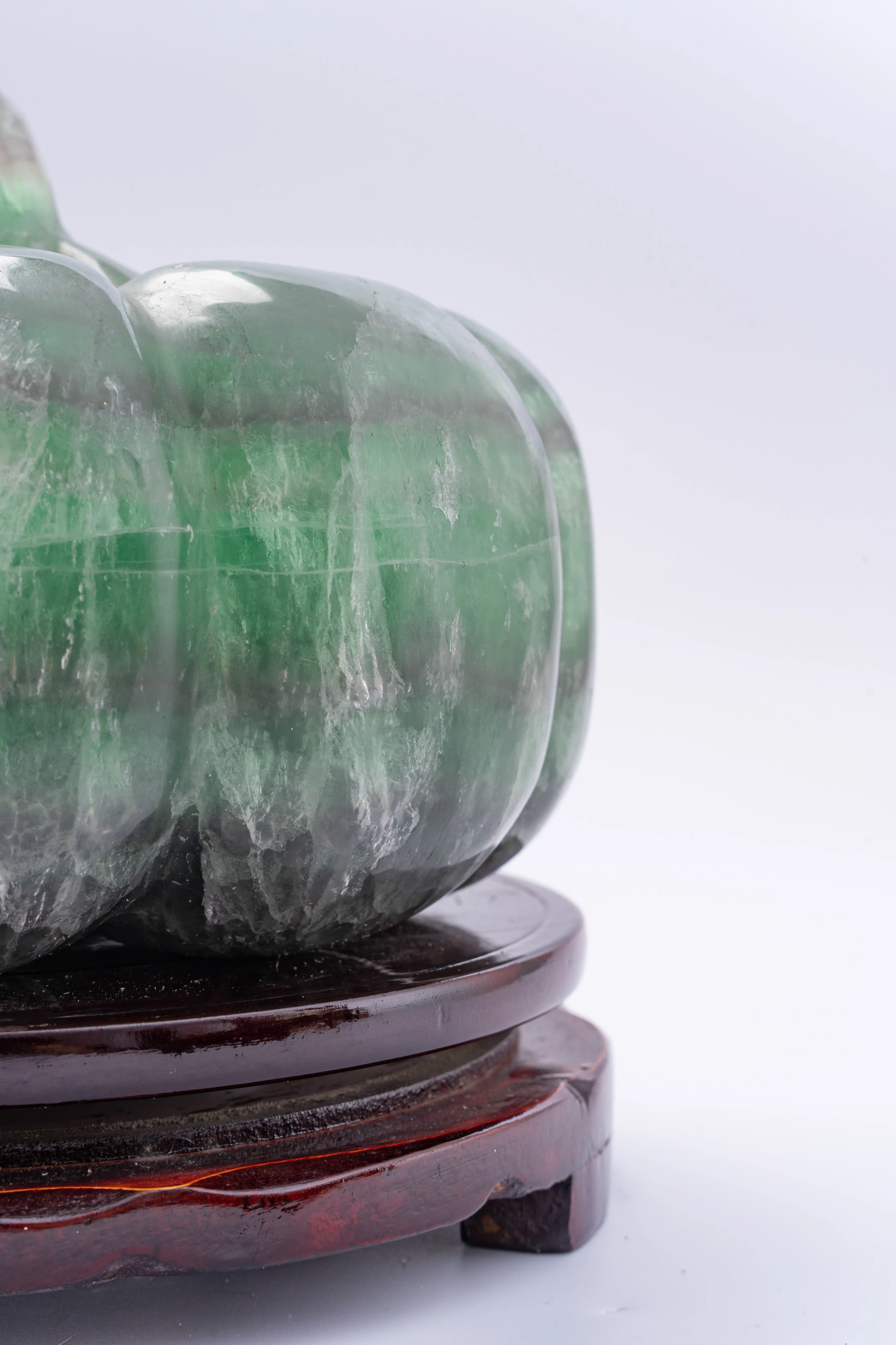 Nice color hand Carved  Crystal Fluorite handicraft curving stones gifts