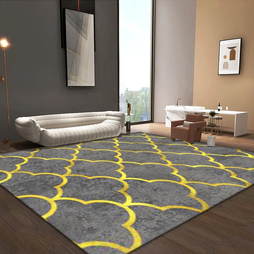 Modern Polyester Heat Transfer Printed Rug For Living Room Persian Carpet
