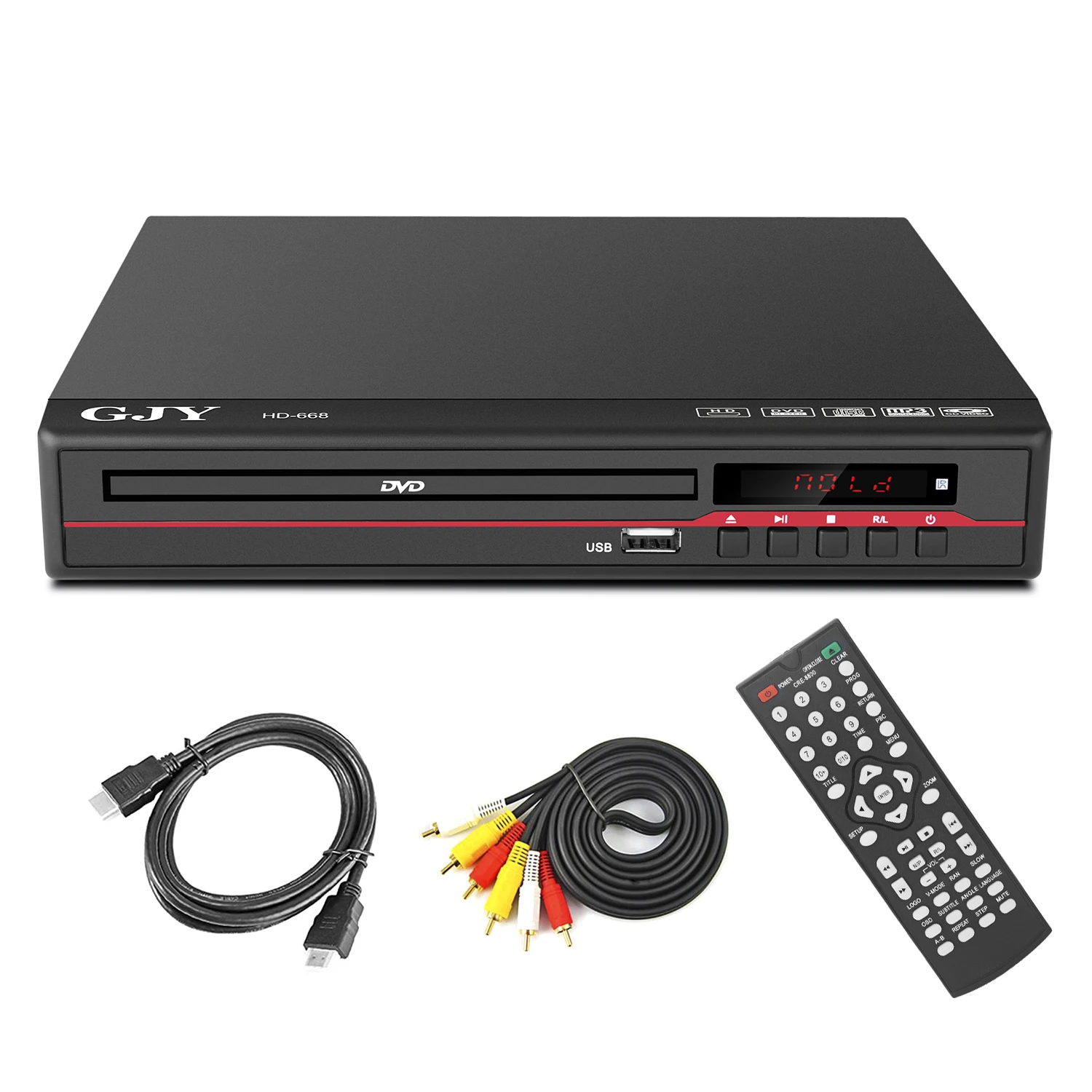  DVD-плеер 225 мм для ТВ работает как CD-плеер с AV-кабелем
