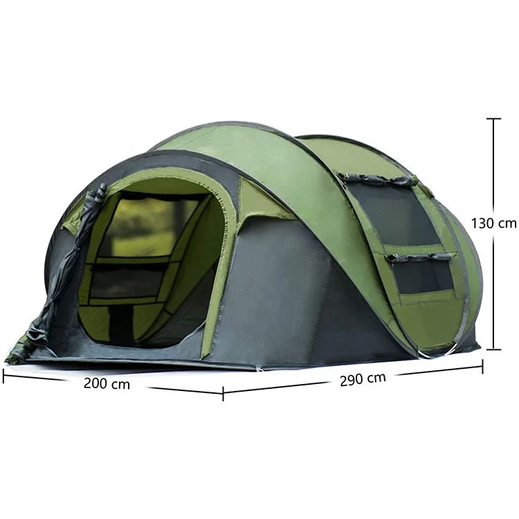 Outdoor Camping 3-4 person Pop-up Tents Waterproof Quick-Opening family Tents for hiking