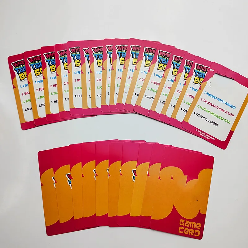 Горячие продажи игра карты семья друг вечерние уникальный карточные игры, что вам принимать о ultimate угадать карточная игра