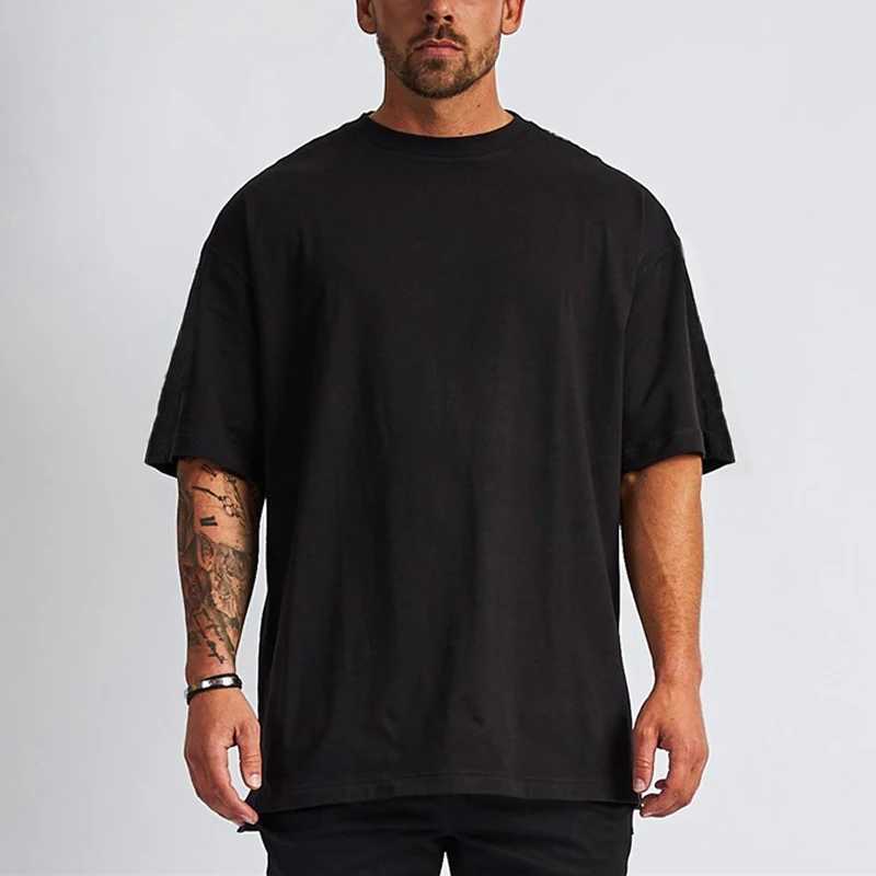 China wholesale vendor custom men clothing tshirt label drop shoulder tee apparel over sized t shirt