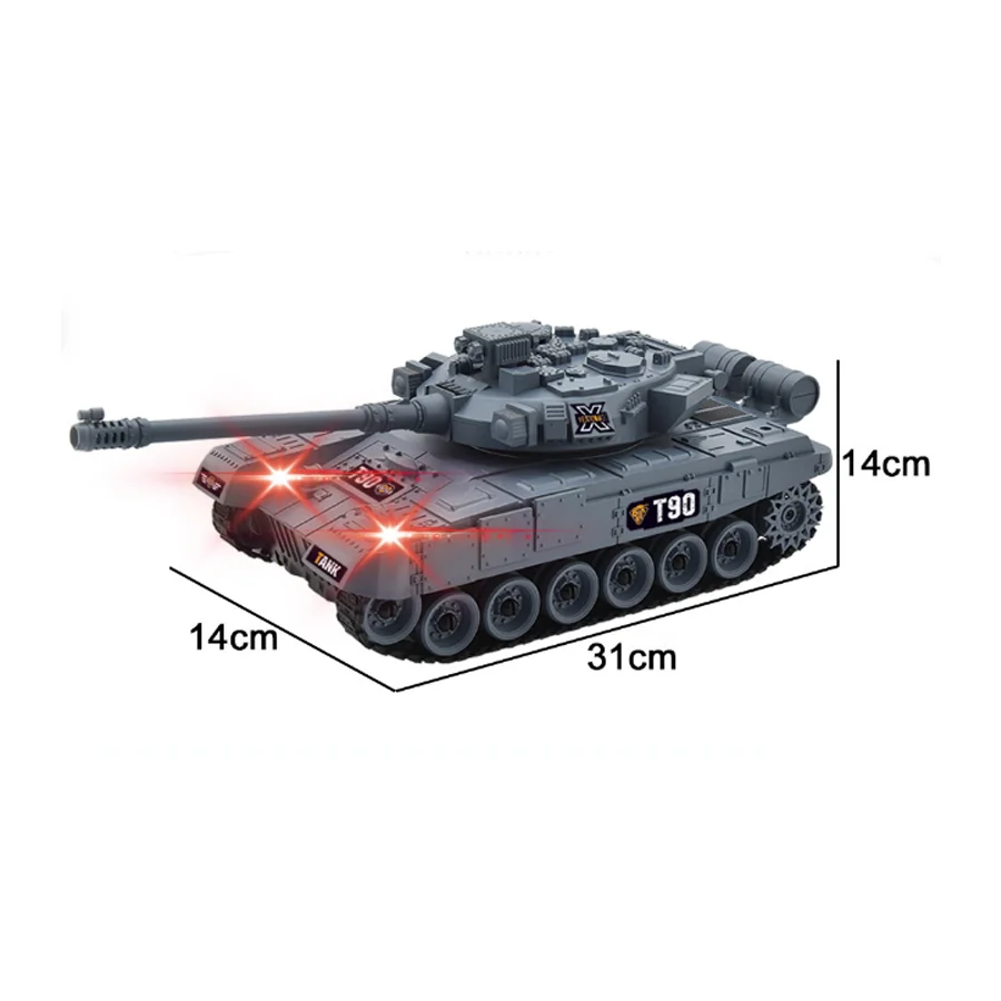 1:24 27MHz Remote Control Russia T90 Tank RC Tank Military Battle Model Toy Car Rc Crawler Toy Men