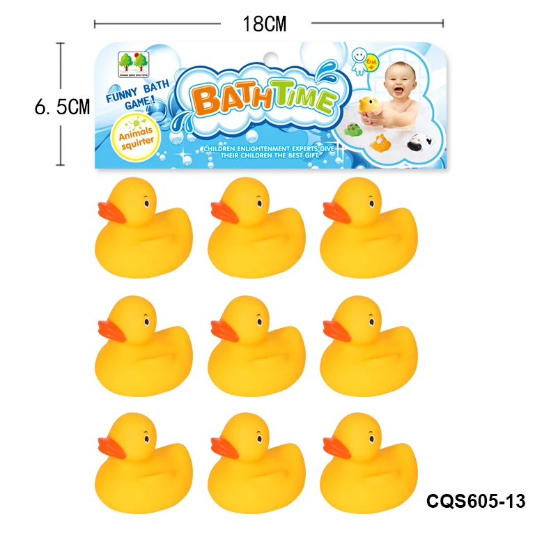 Child Shower Plastic Bath rubber animal Rubber Ducks toys For Kids Baby Bath Toy 9 Ducks Play Set