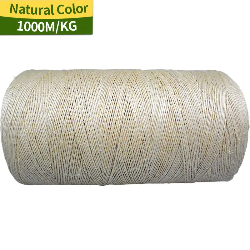 1000 м/кг натуральная сизальная пряжа 100% сизального волокна сизальная веревка Однослойная нить