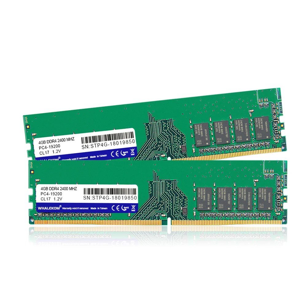  Гарантия WHALEKOM 3 года персонализированная ОЗУ для ПК 288Pin 1 2 в CL17 2400 МГц DDR2 DDR3 DDR4 настольного