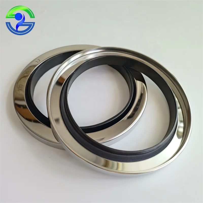 Ptfe Stainless Steel Rotary Shaft Ptfe Oil Seal Single & Double Lips For Screw Air Compressor Oil Seal