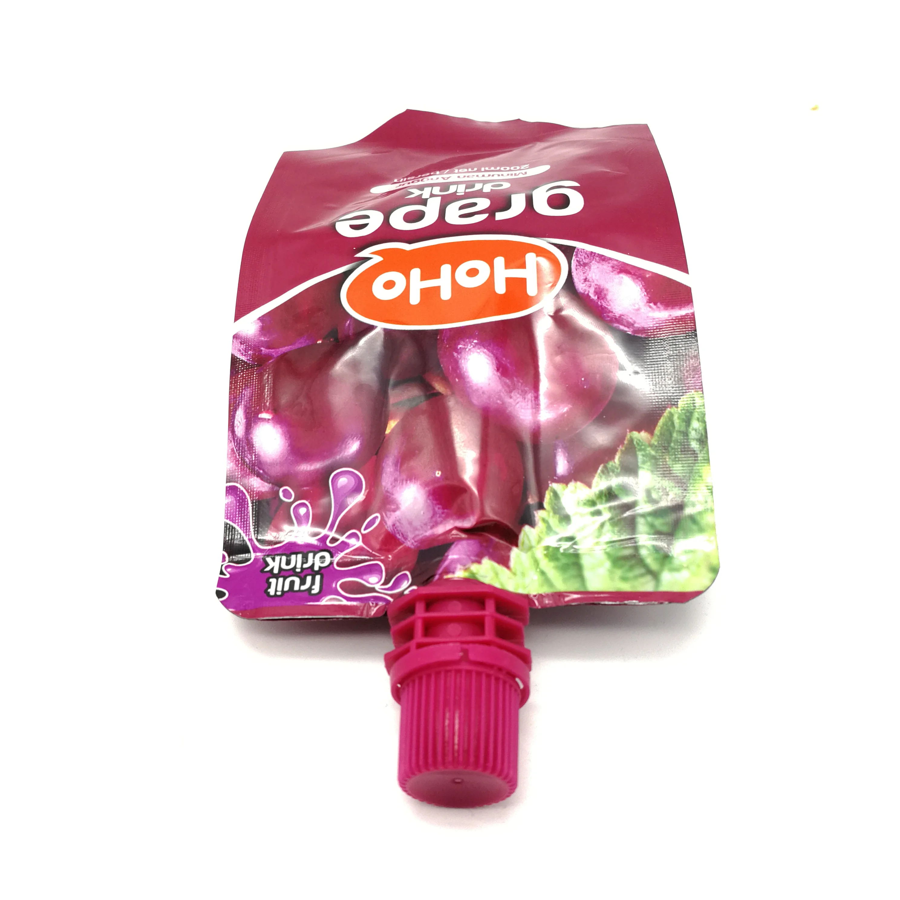 Juice Beverage Plastic Packing Bag With Spout Cap