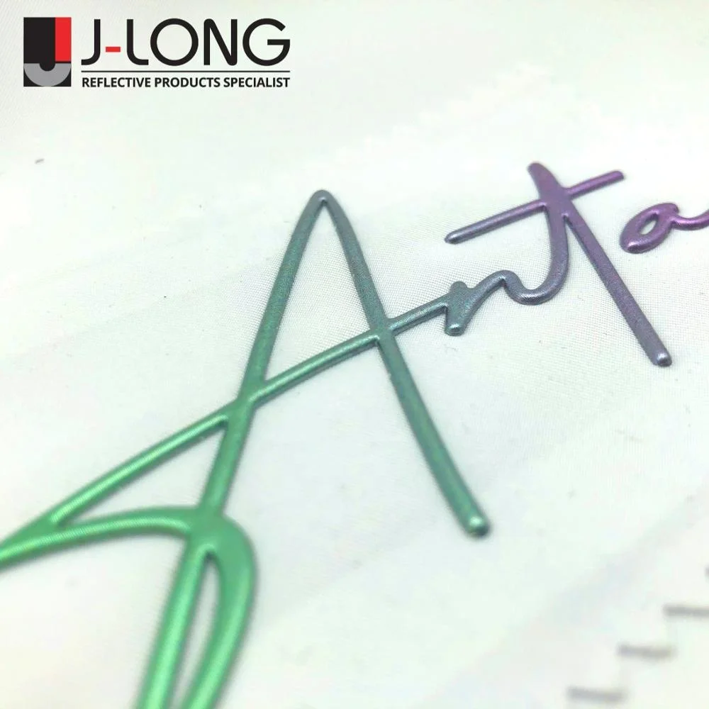 Gradient Color Metallic Finish Heat Transfer Logo