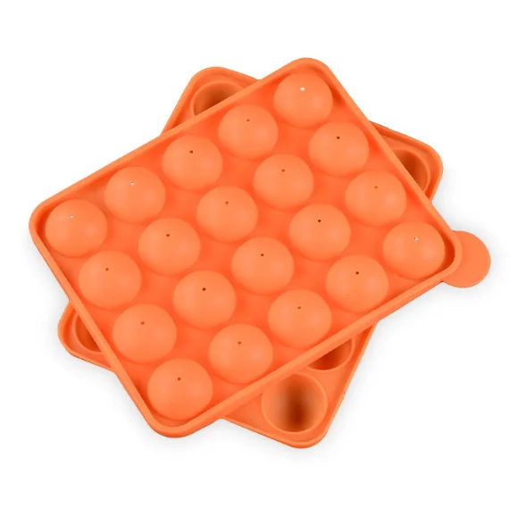 20  Hole Round Ball Shape Silicone Lollipop Molds For Lollipop Party Holidays Cupcake Baking Silicone Molds