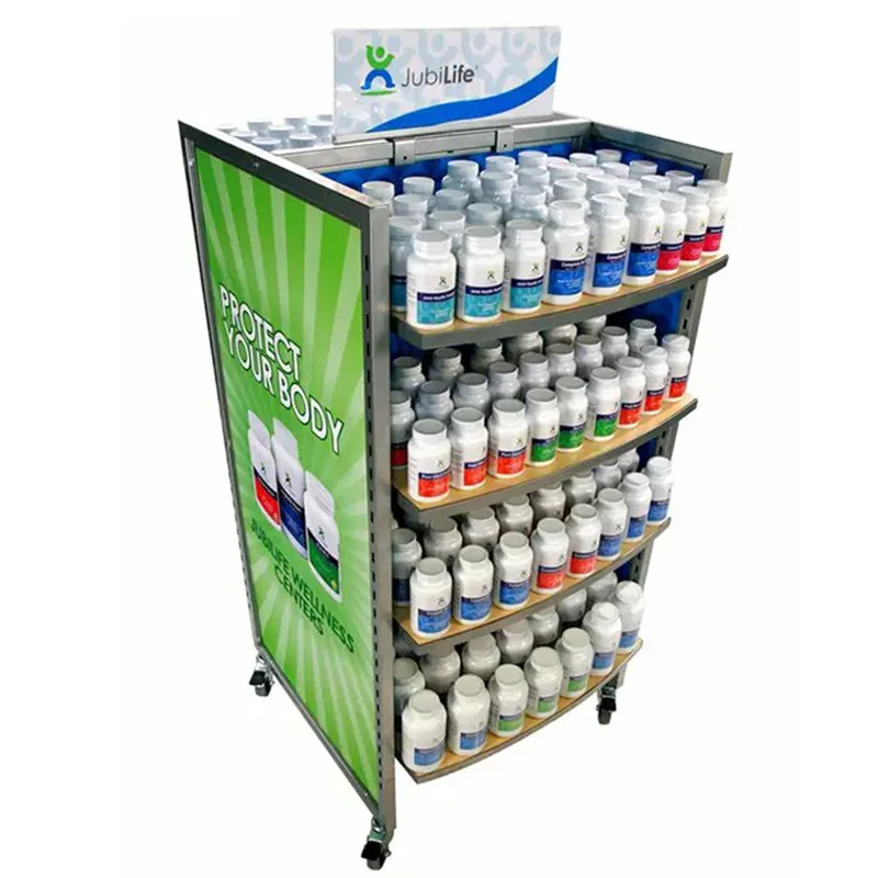 Medical Gondola Drugstore metal pharmacy display stand shelves for pharmacy display stand racks