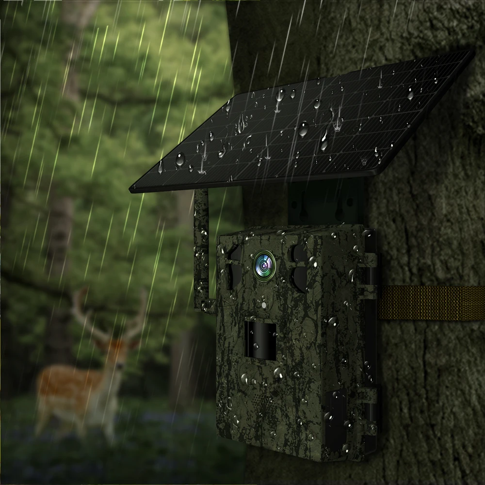 JerderFo H6 H2 Ucon cellular 4G trail camera outdoor wild trap hunting trail camera 940 No Glow Wildlife Camera Solar Panels