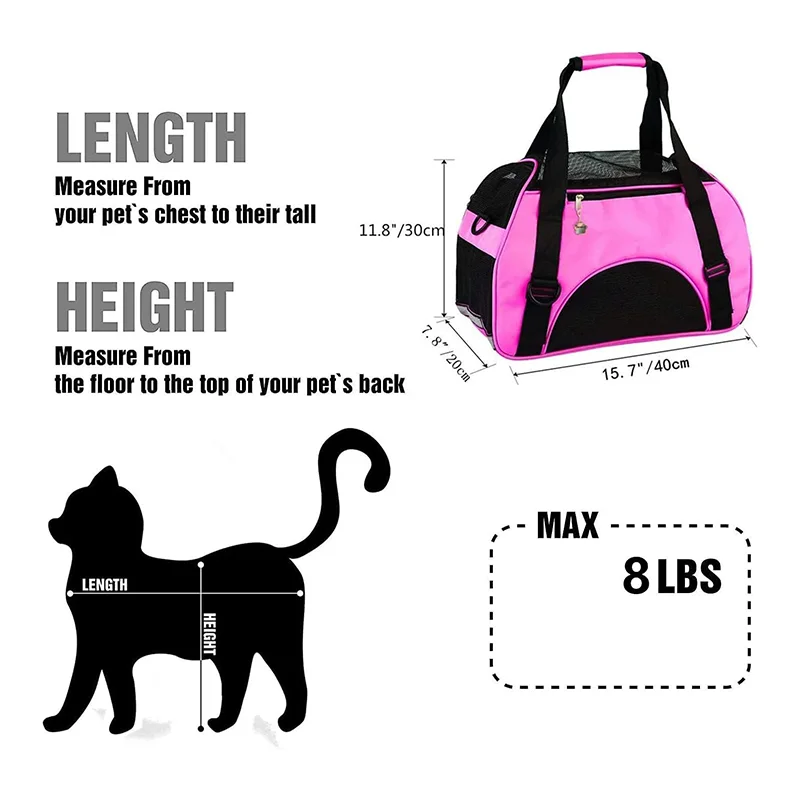 Large volume fashion custom breathable pet cat quilted winter dog carrier  pet bag
