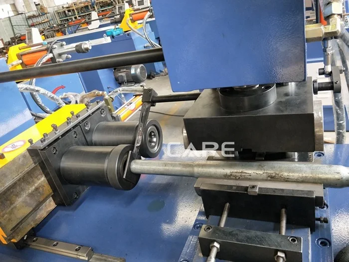 
Single station automatic hydraulic conical tube end forming machine for fitting one tube into another 
