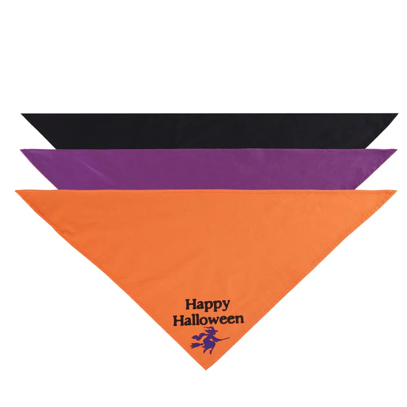 Newest Novelty Dog Bandana Costume Halloween Cotton Triangle Dog Halloween Bandana Customise Dog Bandana