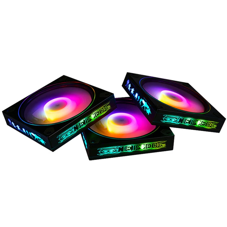 Long Life 12CM computer case cooling fan 5V ARGB pc cooling fans temperature control automatic cooler rgb fan