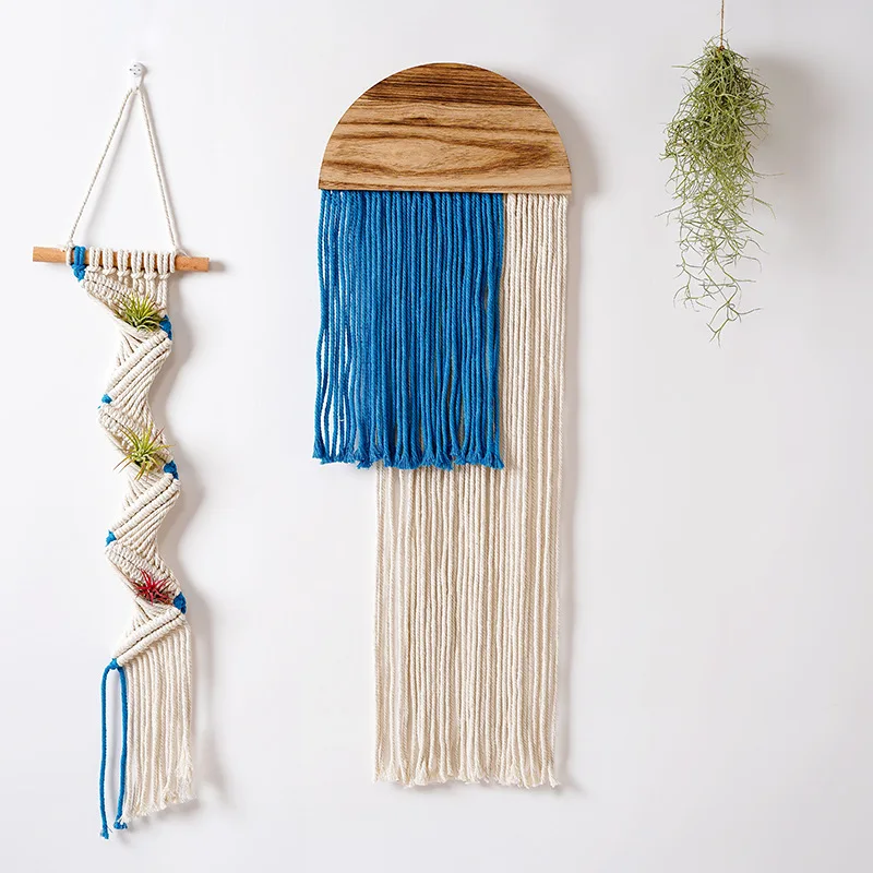 Wholesale Colorful Macrame wall hanging Boho Wall Decor Art Chic Bohemian Handmade Woven Tapestry Home Decoration for Bedroom