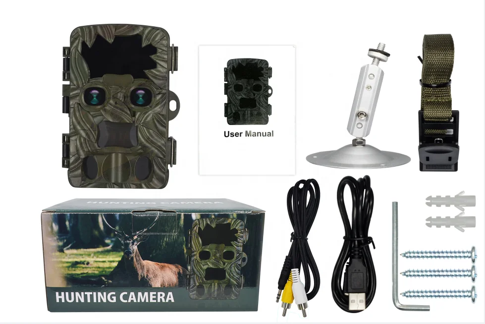 4k Hunting Camera 512G Outdoor Game Thermal Camera Dual Lens Trail Camera