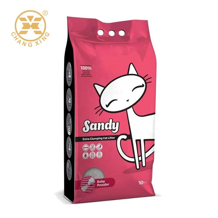 High Quality Plastic Zipper Bags for Cat Litter Sand Polyethylene Packaging Bags With Custom Design