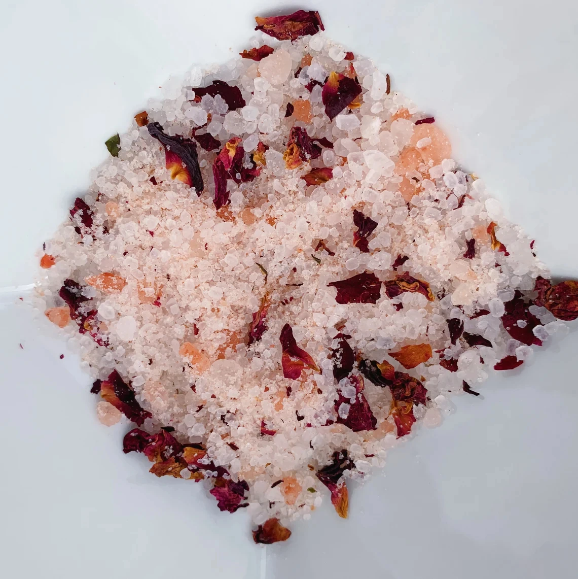 Custom Private Label Test Tube Bath Salts Soak Natural Scented Pink Himalayan Rose Bath Salts Epson With Flowers