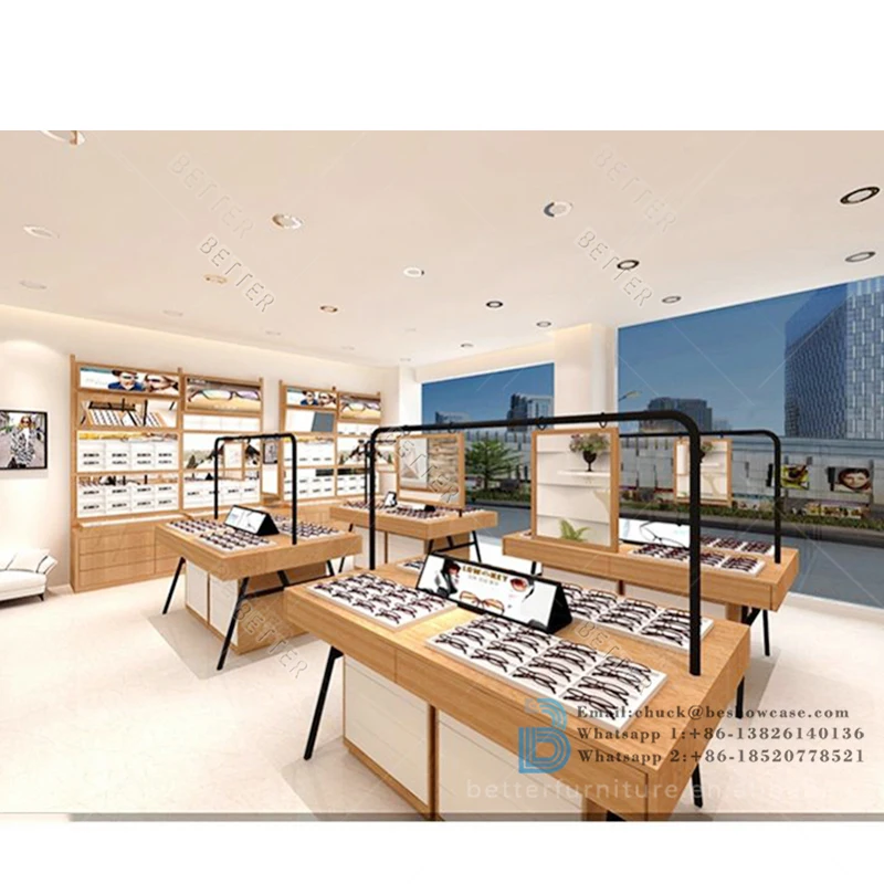 Eyewear store wall mounted frame glasses display sunglasses display rack optical eyeglasses display stand