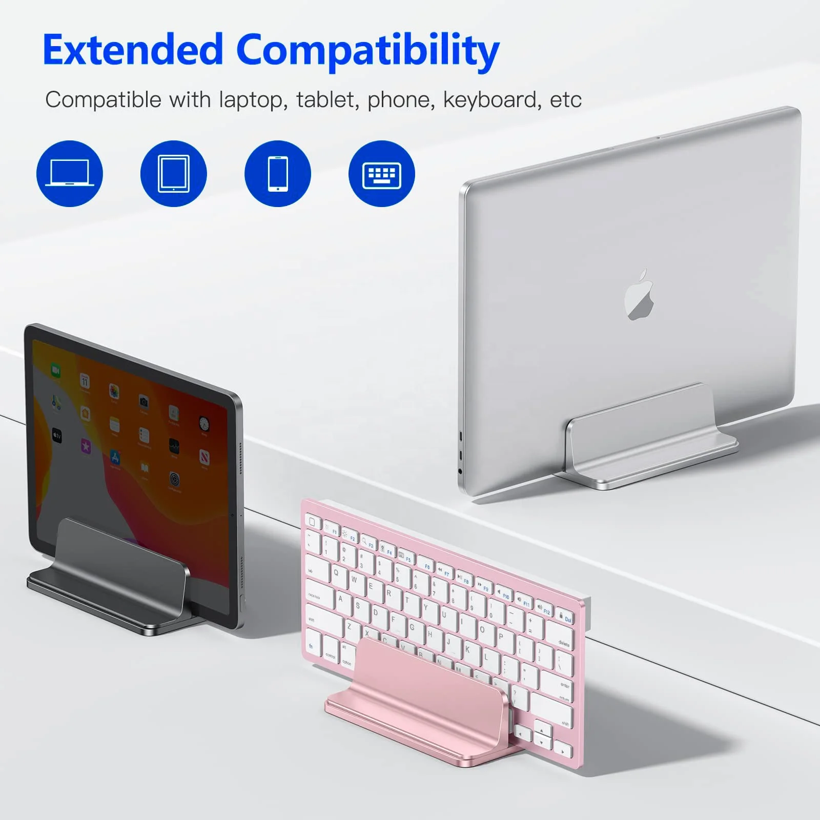 Vertical Metal Portable Laptop Stand Aluminium Vertical Dock Stand