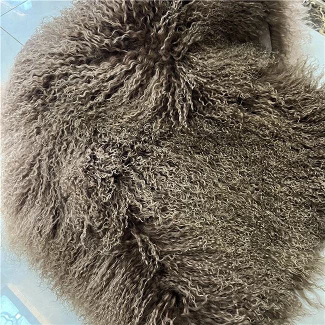 100% длинная вьющиеся шерстяные пластины тибетская овечья кожа