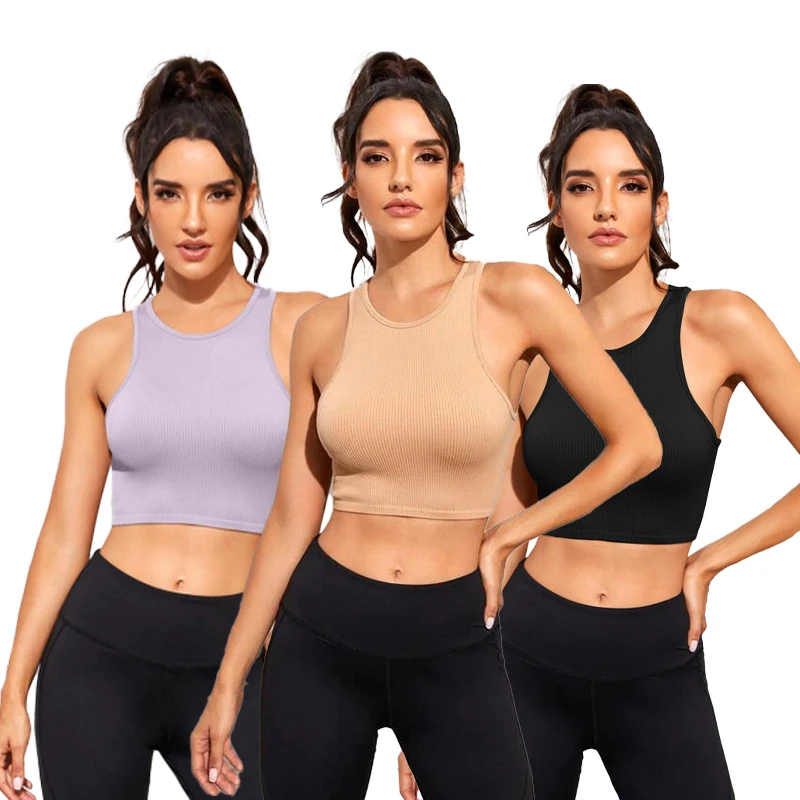 
Fashion Plain Casual Running Sexy Quick Dry Moisture Wicking Popular Womens Sports Yoga Top 