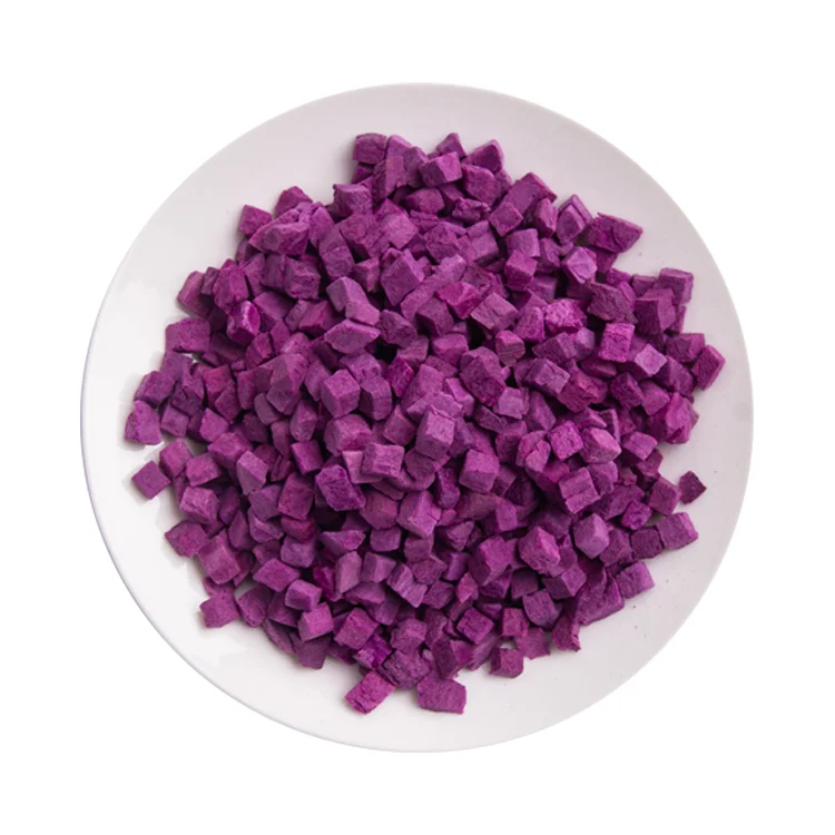 Wholesale Pet Snacks Food Freeze-dried Vegetables Freeze-dried Diced Purple Potatoes