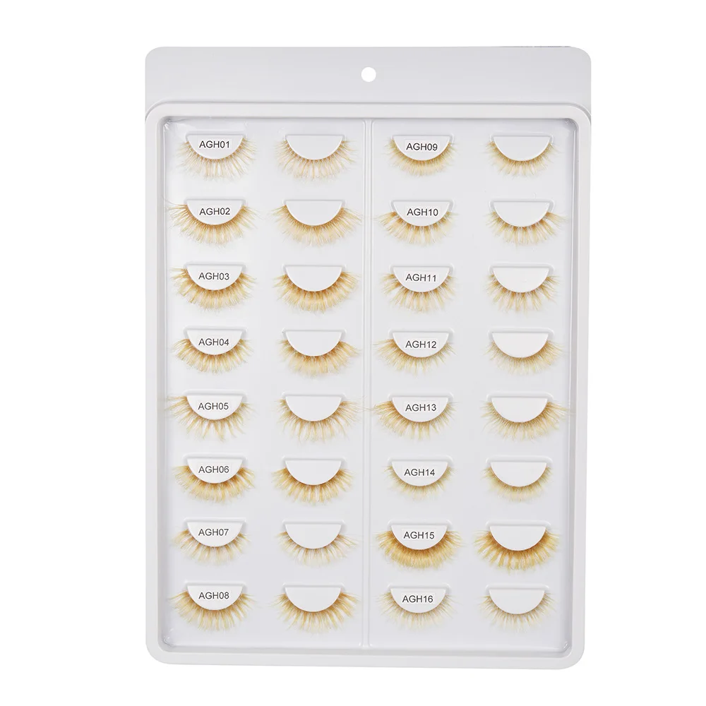 Suitable for Everyday and Party Looks Faux Mink Eyelashes Much Softer to Wear Comfortable Ruby Yellow Colored Lashes Wholesale
