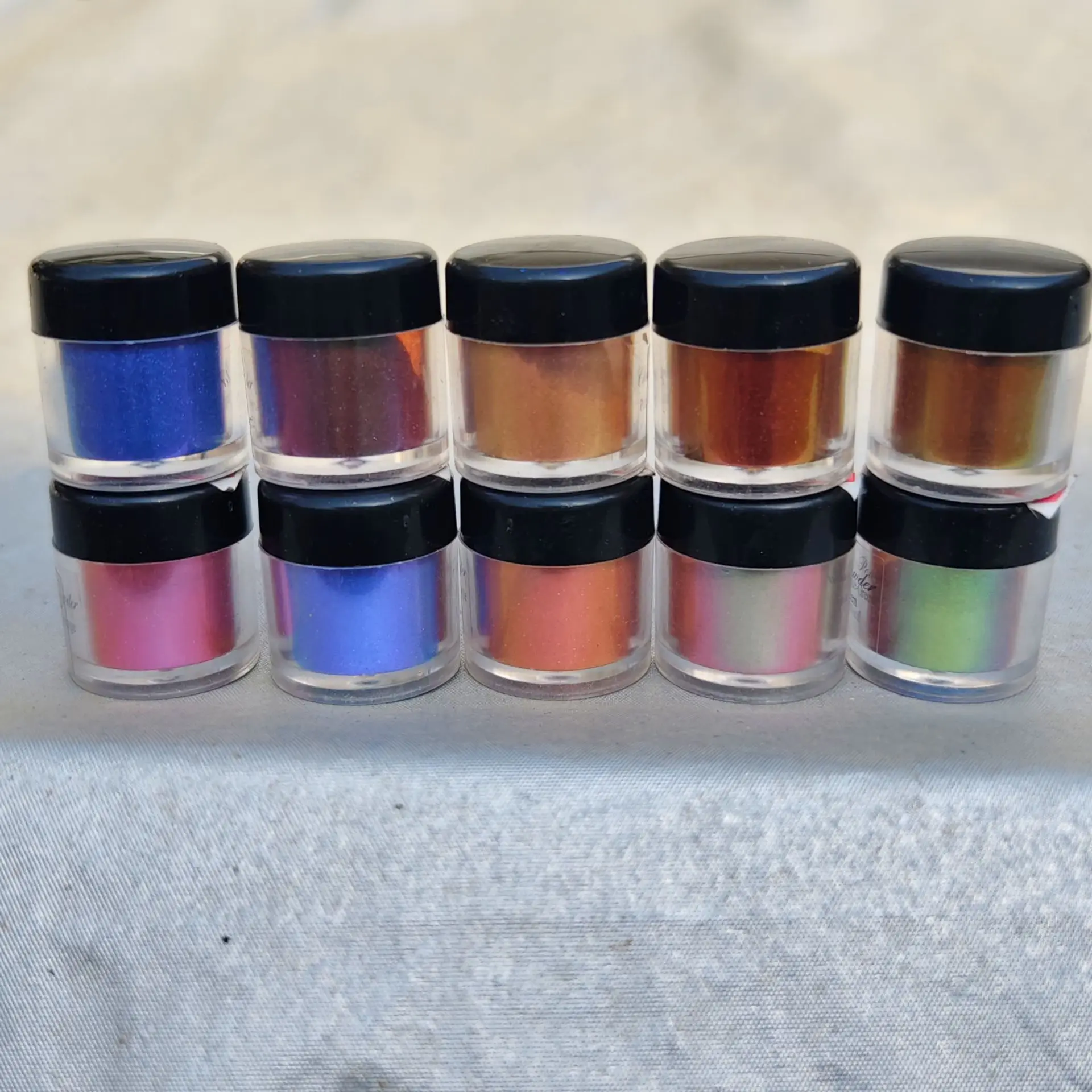 Customized 10 colors Chameleon Mica Powder Pigment Set Colorshift Epoxy Resin Pigment