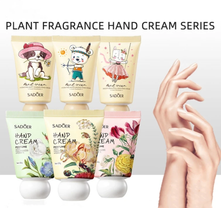 SADOER Natural Flower Extract Rose Cream Moisturizing Anti-freeze Anti-drying Mini Hand Cream Moisture Lotion
