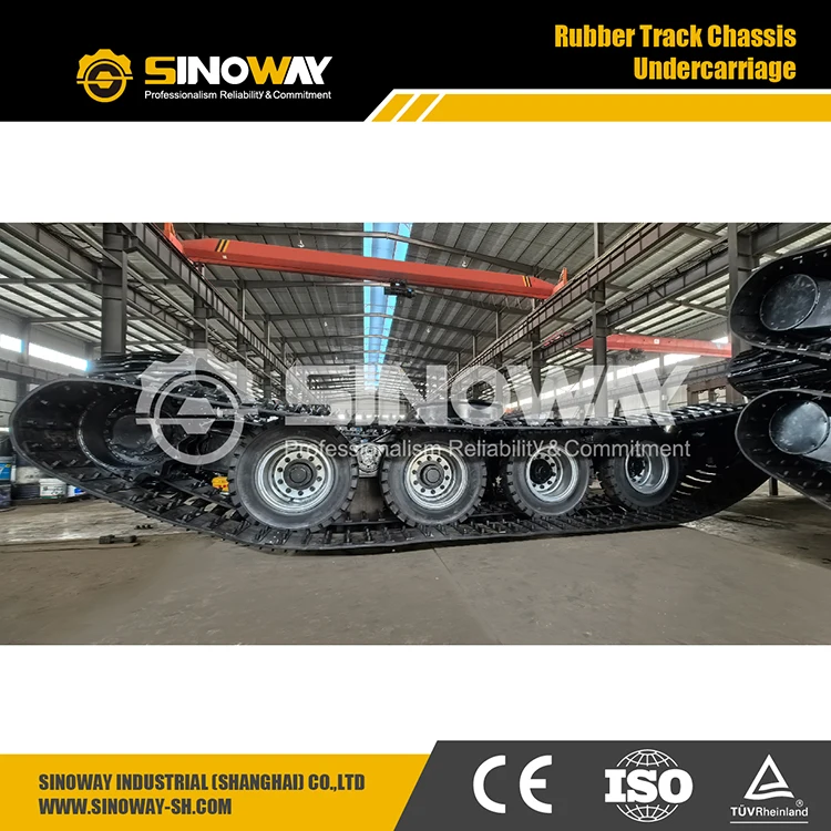 Low Ground Pressure Excavator Undercarriage with Rubber Tracks System On Sale